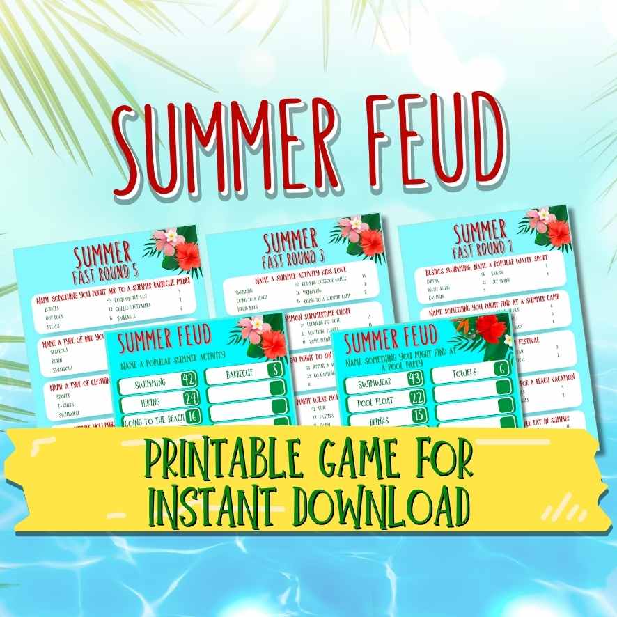 SUMMER FEUD PRINTABLE GAME - Image 3