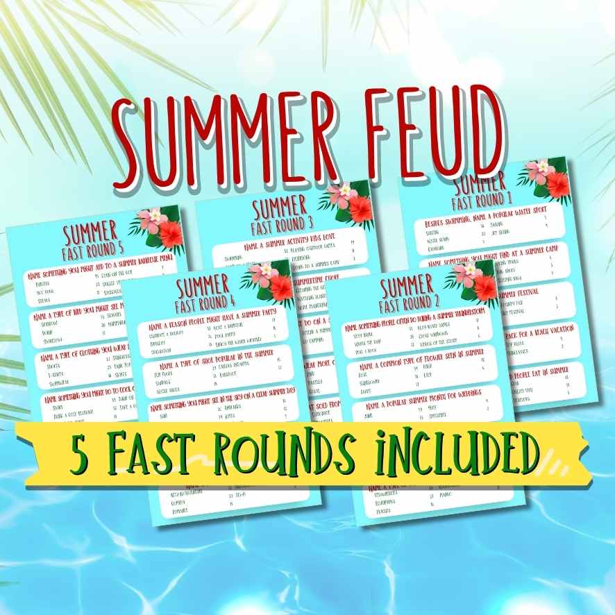 SUMMER FEUD PRINTABLE GAME - Image 5