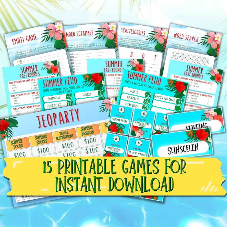 SUMMER PRINTABLE GAMES BUNDLE - Image 6