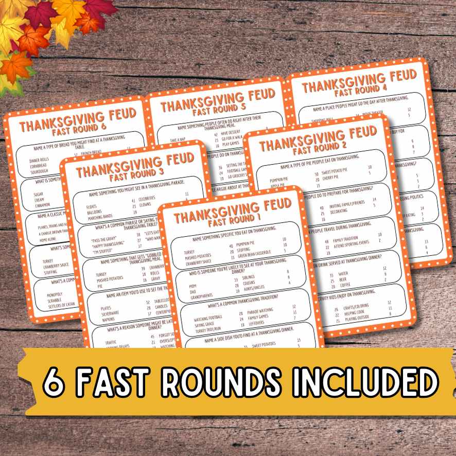 THANKSGIVING FEUD PRINTABLE - Image 4