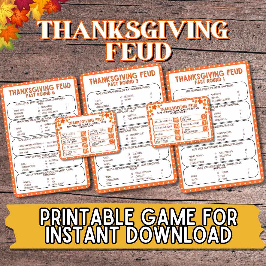 THANKSGIVING FEUD PRINTABLE - Image 6