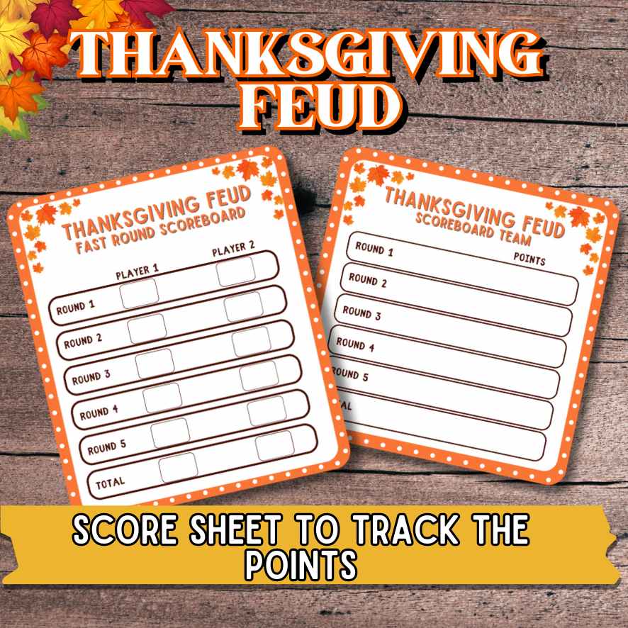 THANKSGIVING FEUD PRINTABLE - Image 7