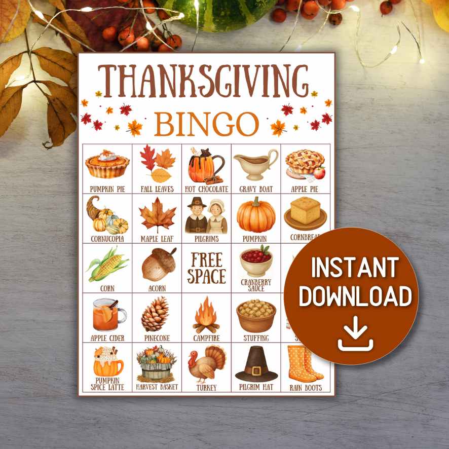 THANKSGIVING 100 BINGO CARDS - Image 2
