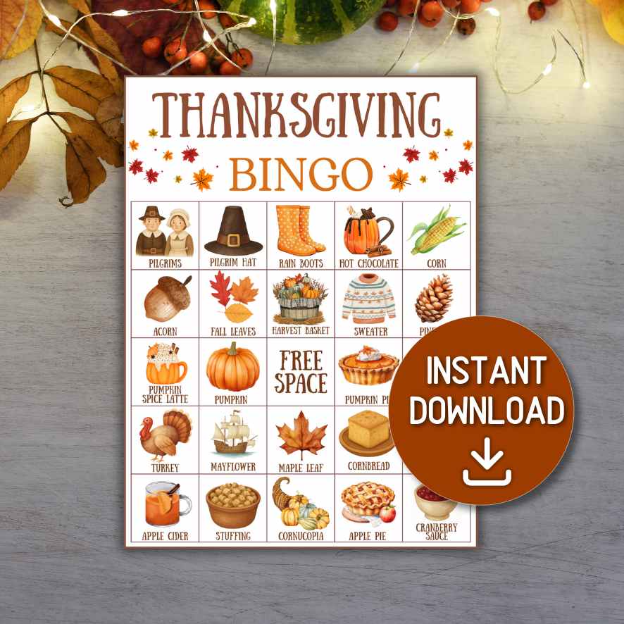 THANKSGIVING 100 BINGO CARDS - Image 4