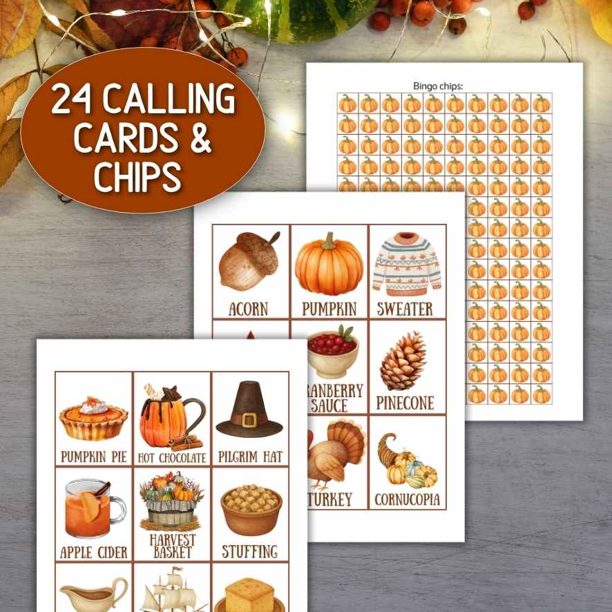THANKSGIVING 100 BINGO CARDS - Image 6
