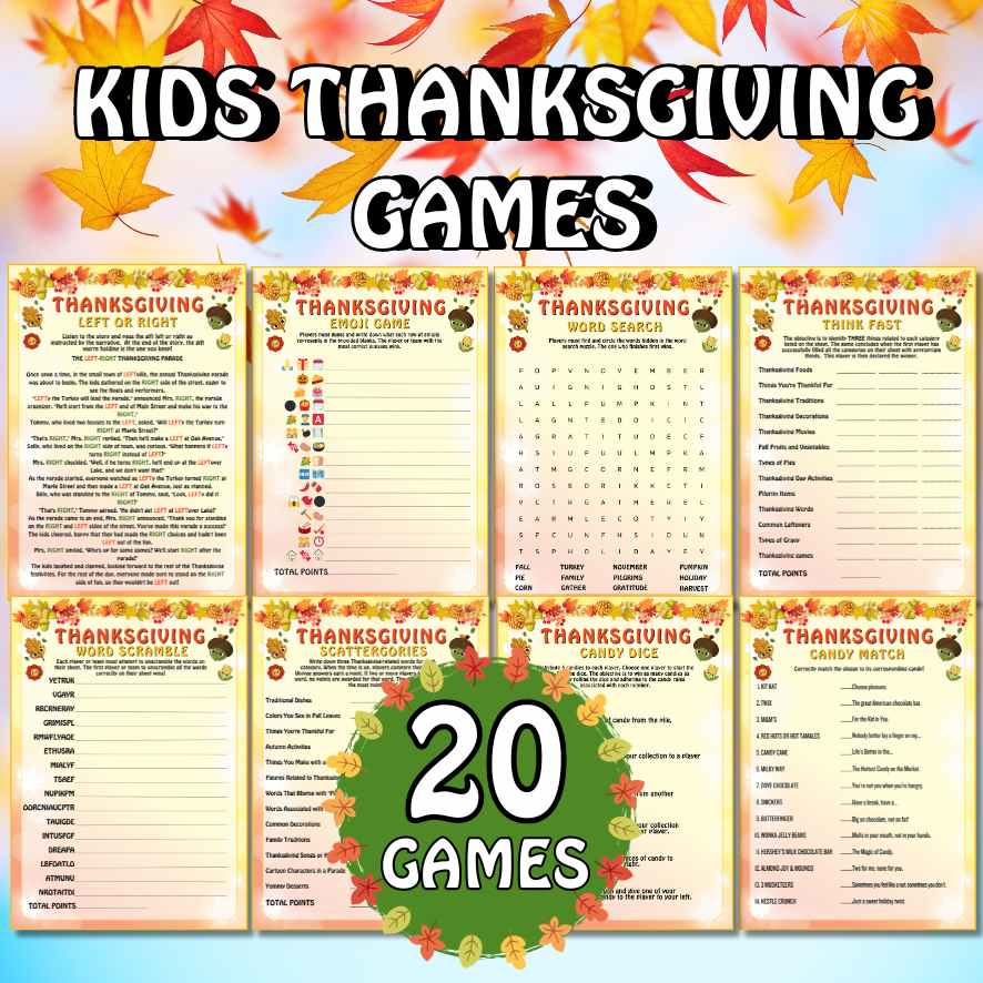 THANKSGIVING BUNDLE KIDS GAMES - Image 3