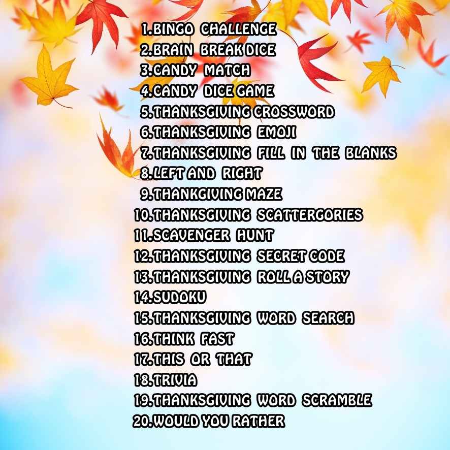 THANKSGIVING BUNDLE KIDS GAMES - Image 4