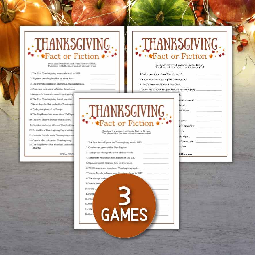 THANKSGIVING FACT OR FICTION GAME - Image 4