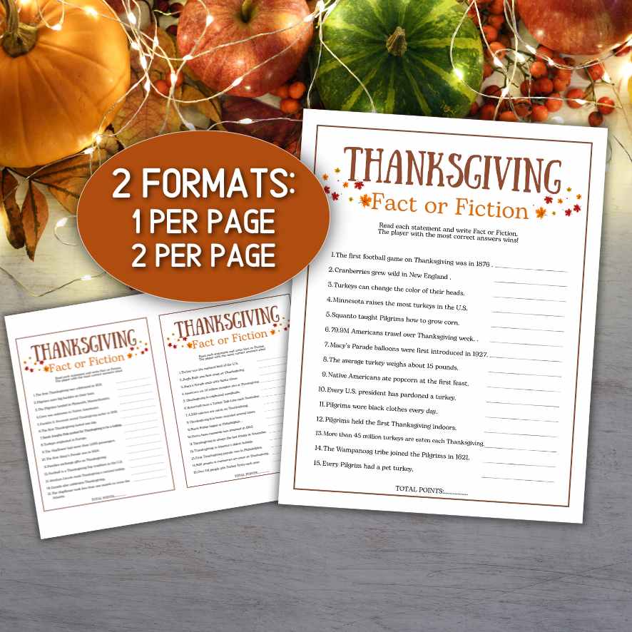 THANKSGIVING FACT OR FICTION GAME - Image 7