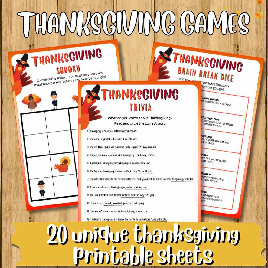 THANKSGIVING GAME BUNDLE KIDS - Image 3