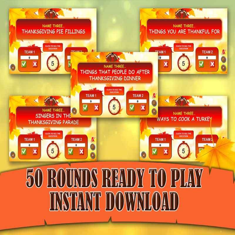 THANKSGIVING DAY GAMES - 5 GAMES THANKSGIVING BUNDLE - Image 9