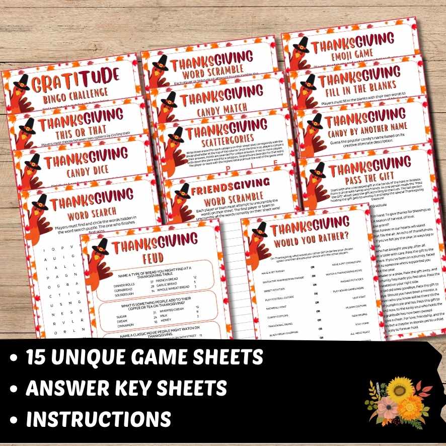 THANKSGIVING BUNDLE GAMES FOR ADULTS - Image 5