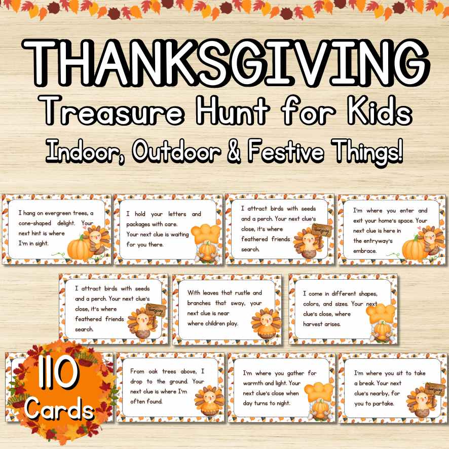THANKSGIVING HUNT GAMES FOR KIDS
