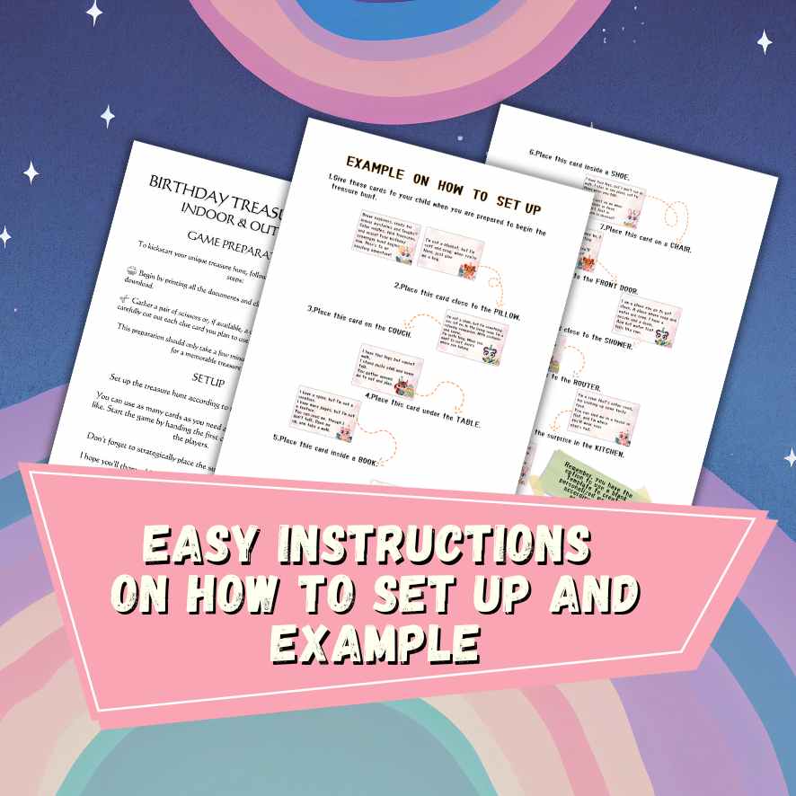 TREASURE HUNT BIRTHDAY CUTE - PRINTABLE GAME - Image 6