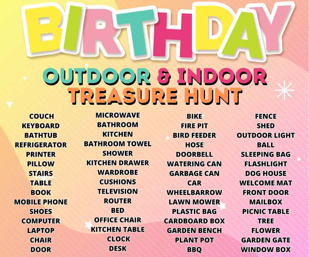 TREASURE HUNT BIRTHDAY INDOOR & OUTDOOR - PRINTABLE GAME - Image 6