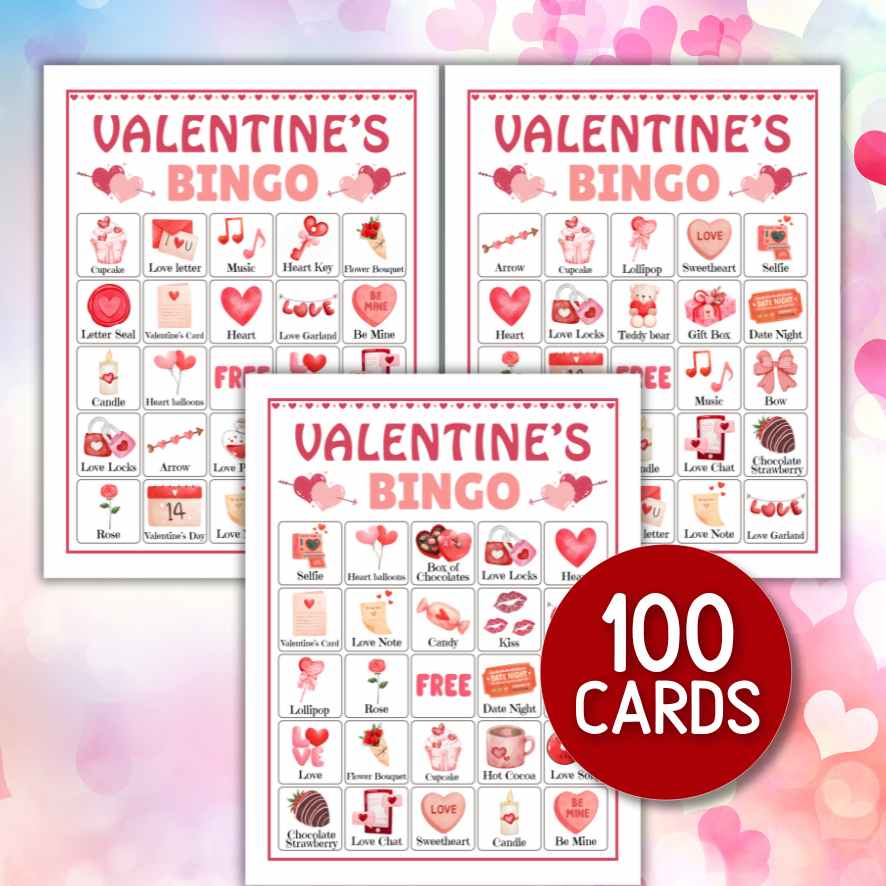 VALENTINES BINGO CARDS PRINTABLE GAME - Image 5