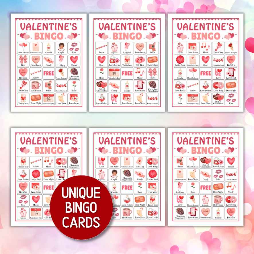 VALENTINES DAY BINGO CARDS PRINTABLE - Image 3