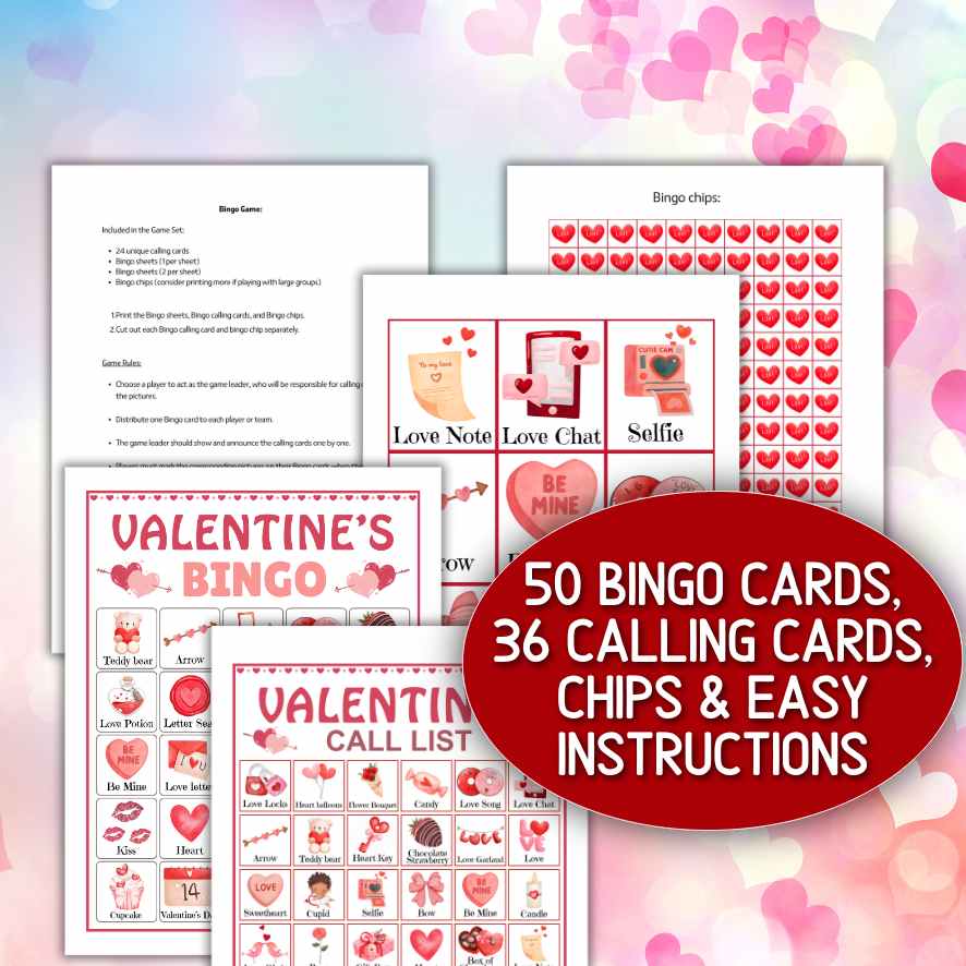VALENTINES DAY BINGO CARDS PRINTABLE - Image 5