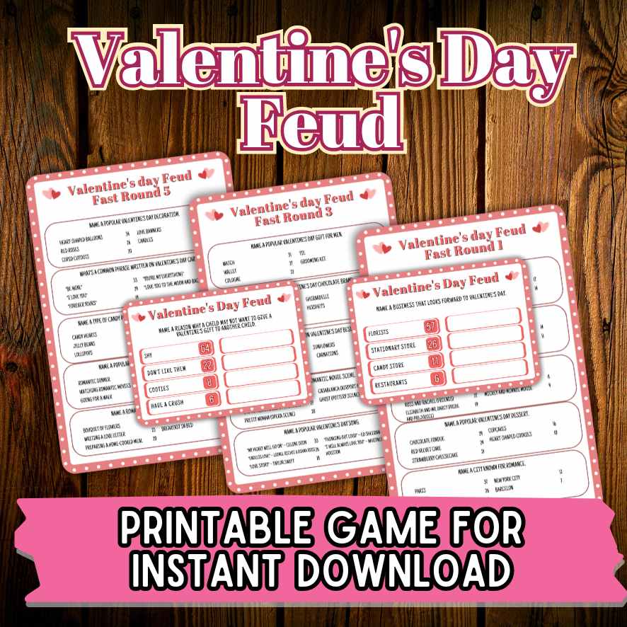 VALENTINES DAY FEUD GAME PRINTABLE - Image 5