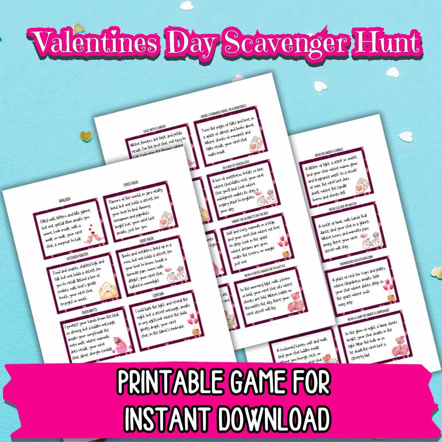 VALENTINES SCAVENGER HUNT CLUES - Image 6