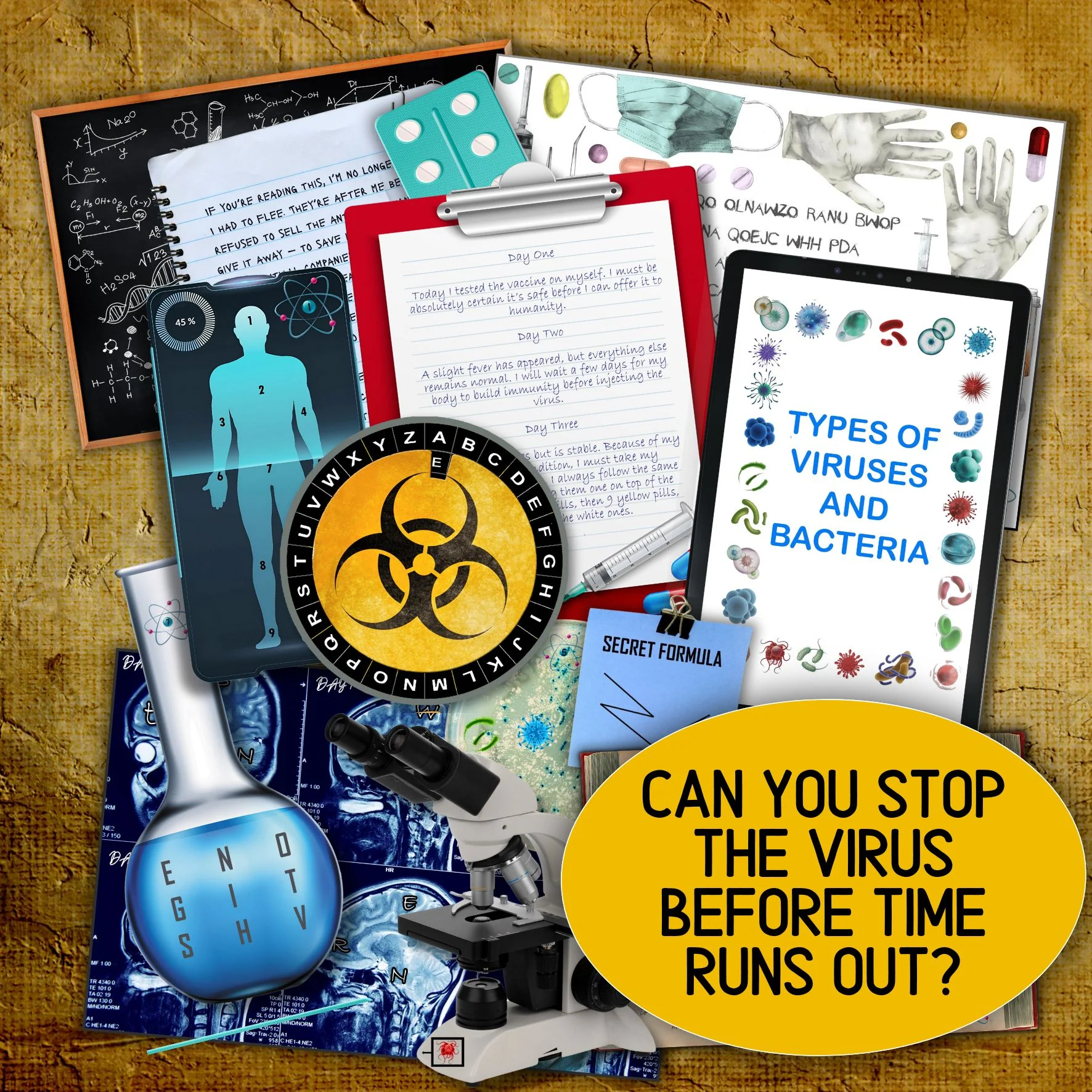 VIRUS ESCAPE ROOM - PRINT AND PLAY - Image 3