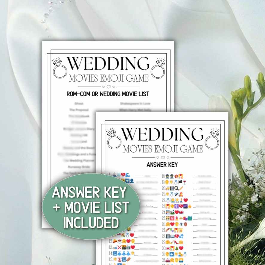 WEDDING EMOJI GAME PRINTABLE - Image 3
