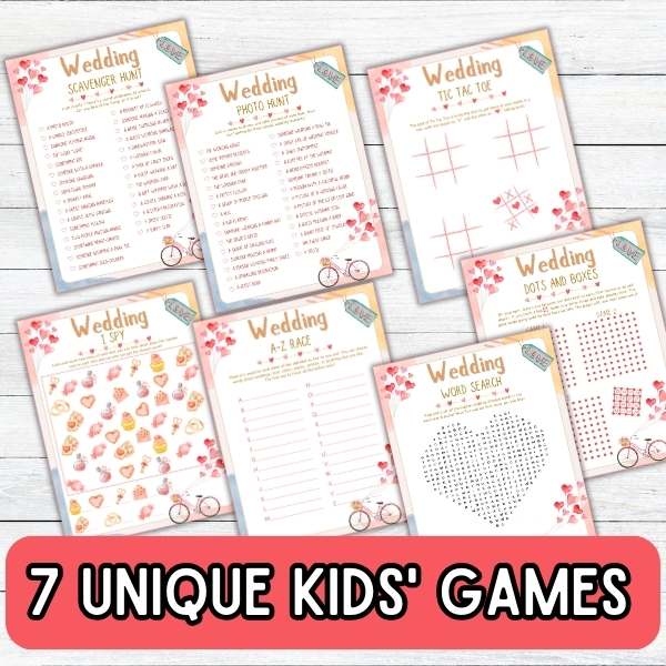 WEDDING GAMES FOR KIDS PRINTABLE - Image 3