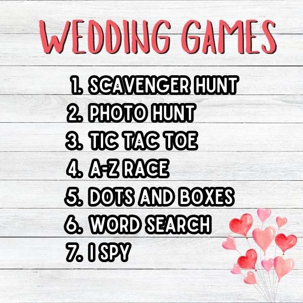 WEDDING GAMES FOR KIDS PRINTABLE - Image 4