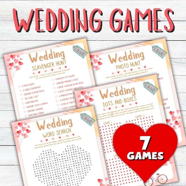 WEDDING GAMES FOR KIDS PRINTABLE - Image 5
