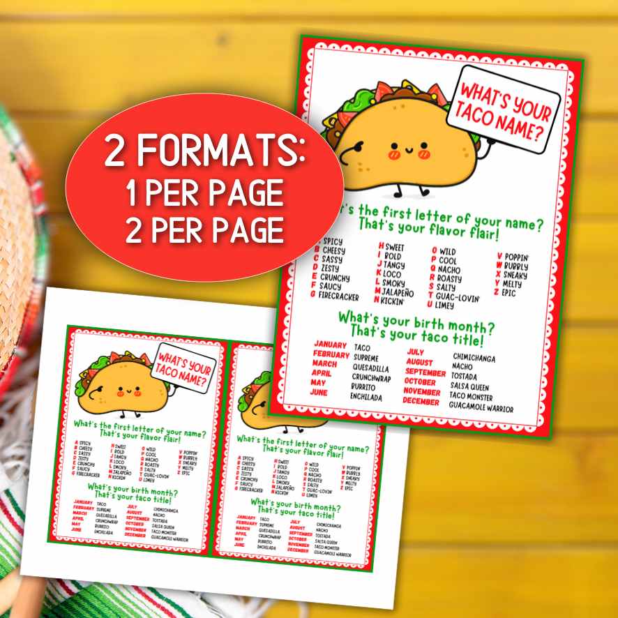 WHAT´S YOUR TACO NAME? MEXICAN PARTY - Image 5