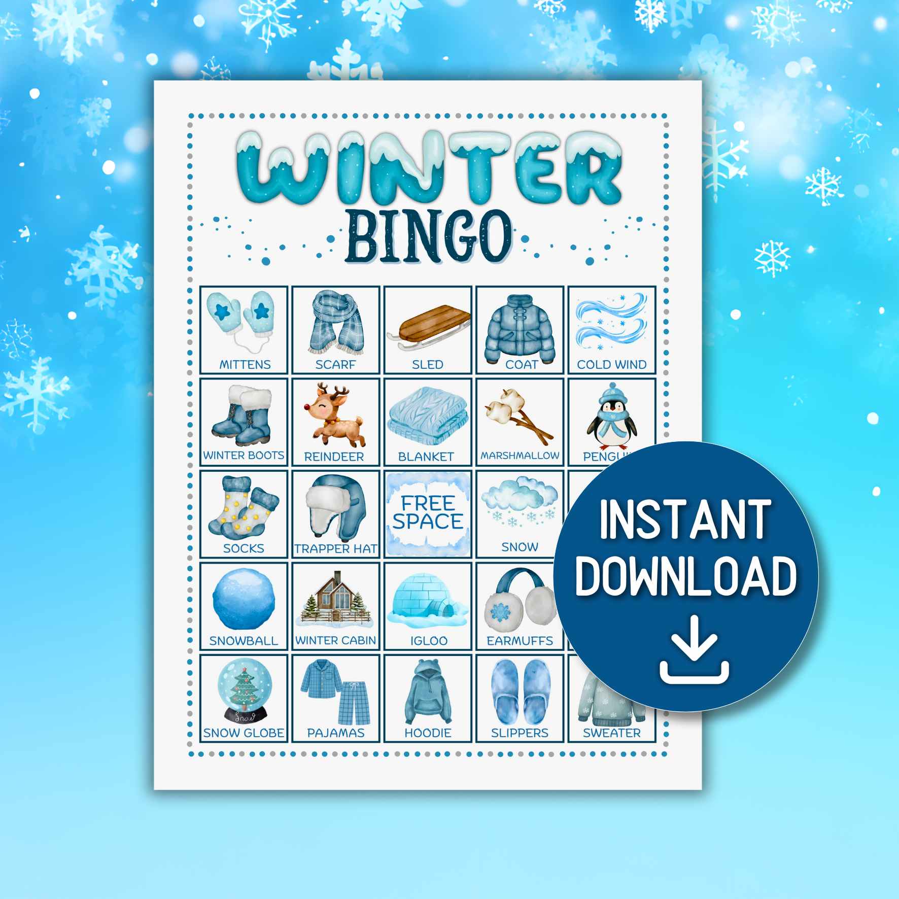 WINTER BINGO 100 CARDS - Image 3