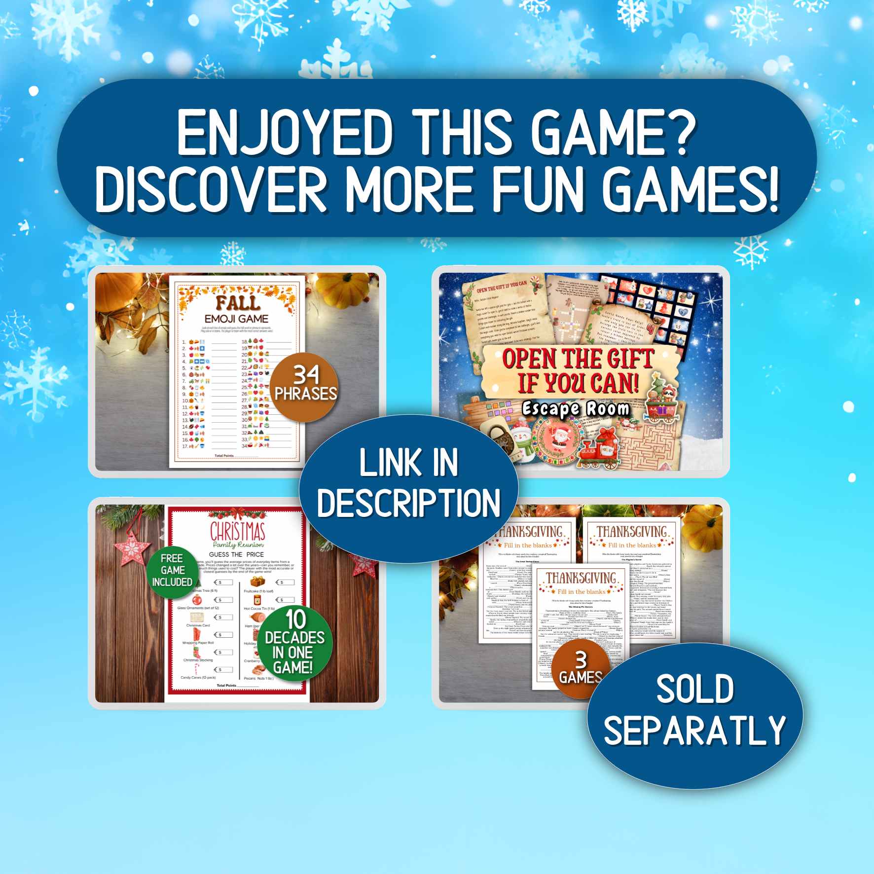 WINTER BINGO 100 CARDS - Image 8
