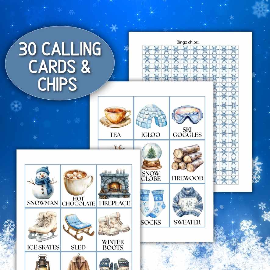 WINTER BINGO 50 CARDS PRINTABLE - Image 4