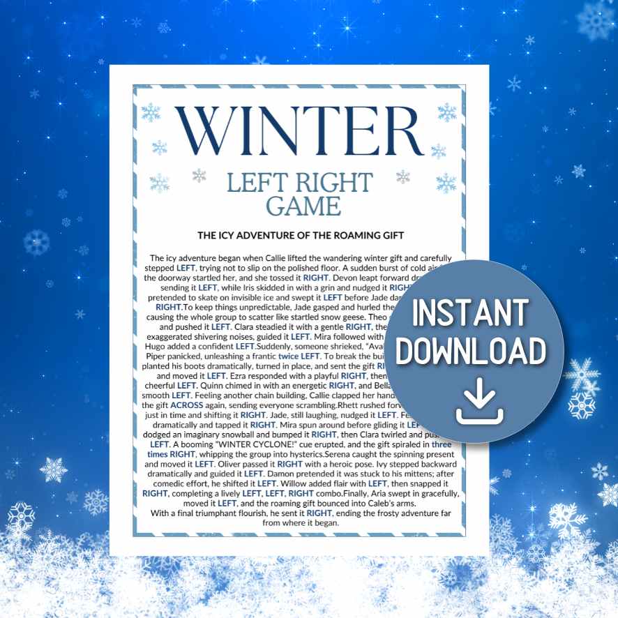 WINTER LEFT RIGHT PRINTABLE GAME - Image 4