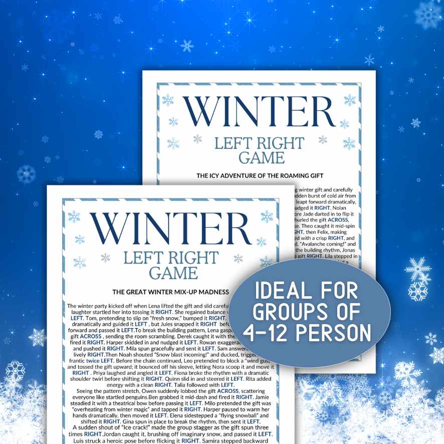 WINTER LEFT RIGHT PRINTABLE GAME - Image 5