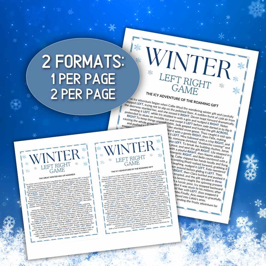 WINTER LEFT RIGHT PRINTABLE GAME - Image 7
