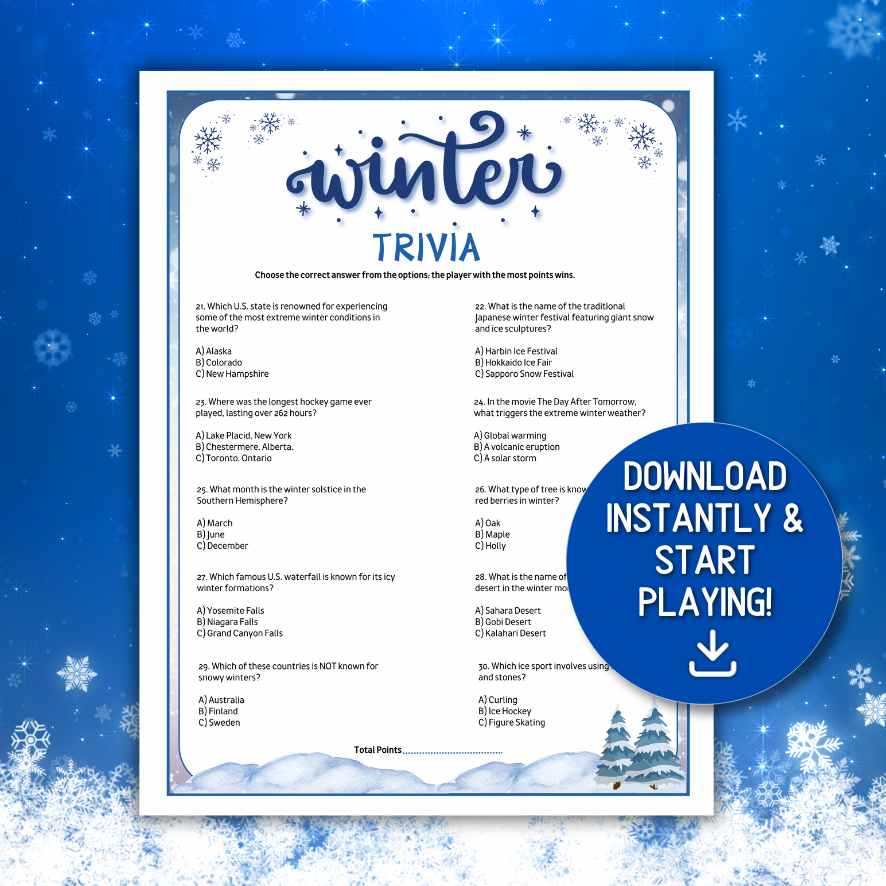 WINTER TRIVIA GAME - Image 3