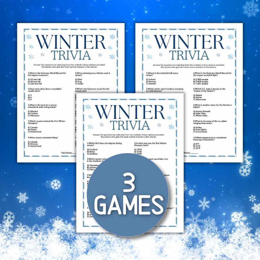 WINTER TRIVIA GAME PRINTABLE - Image 3