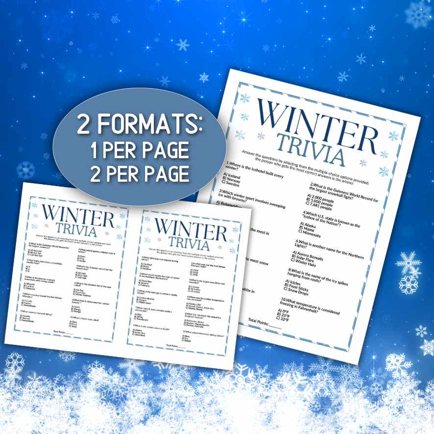 WINTER TRIVIA GAME PRINTABLE - Image 6