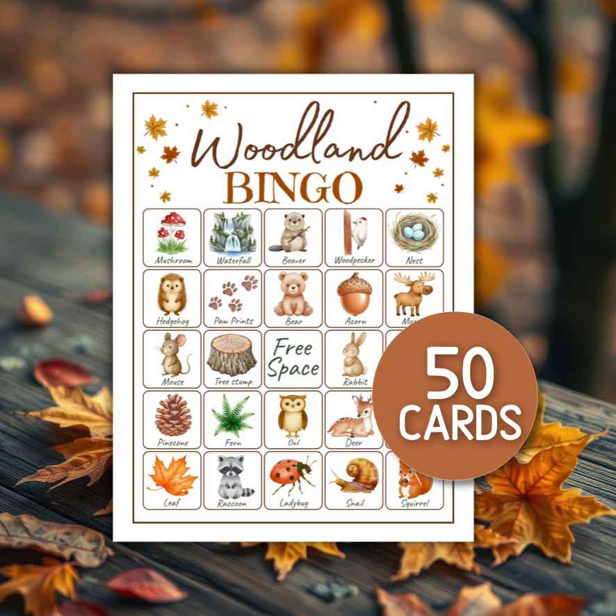 WOODLAND ANIMAL BINGO PRINTABLE - Image 4