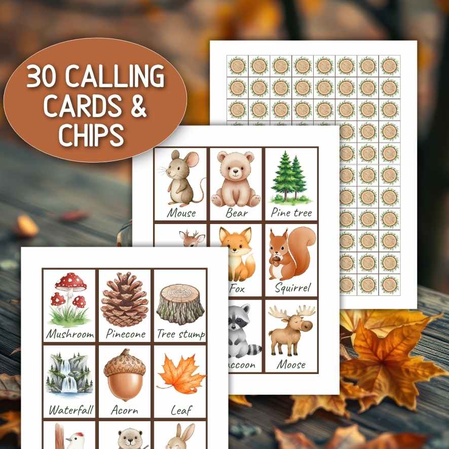 WOODLAND ANIMAL BINGO PRINTABLE - Image 6